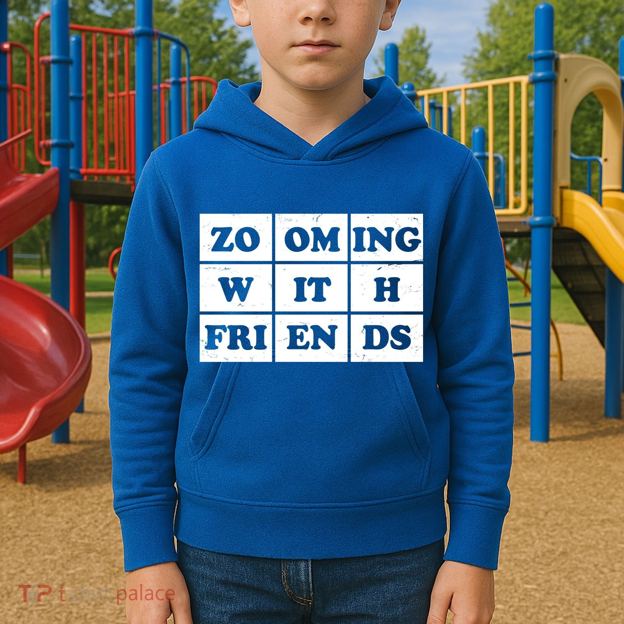 Zooming With Friends Kids Hoodie