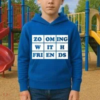 Zooming With Friends Kids Hoodie thumb 2