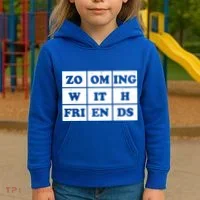 Zooming With Friends Kids Hoodie thumb 3
