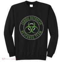 Zombie Outbreak Response Team Halloween Apocalypse Gas Mask Sweatshirt thumb 0