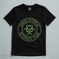 Zombie Outbreak Response Team Halloween Apocalypse Gas Mask T-Shirt thumb 5