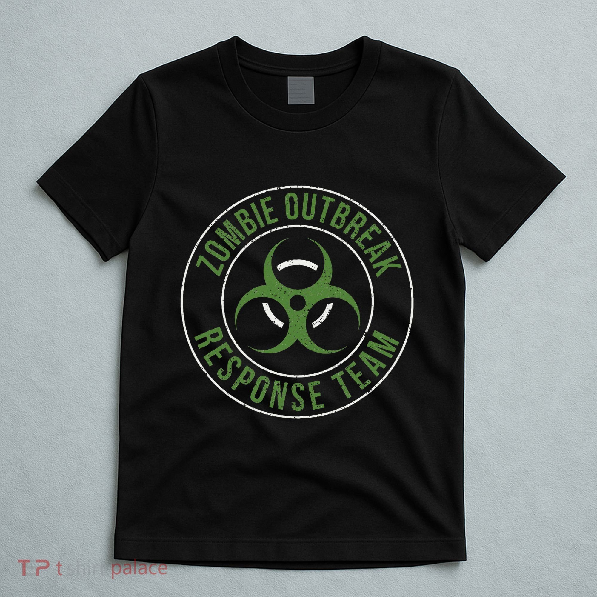 Zombie Outbreak Response Team Halloween Apocalypse Gas Mask T-Shirt