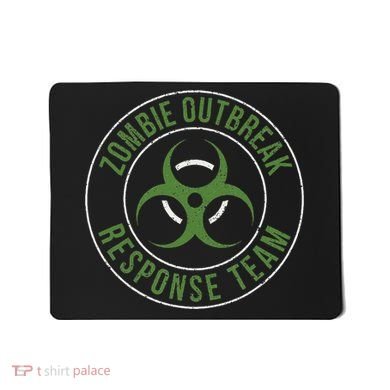 Zombie Outbreak Response Team Halloween Apocalypse Gas Mask Mousepad