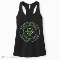 Zombie Outbreak Response Team Halloween Apocalypse Gas Mask Women's Tank Top thumb 0