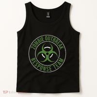 Zombie Outbreak Response Team Halloween Apocalypse Gas Mask Tank Top thumb 2