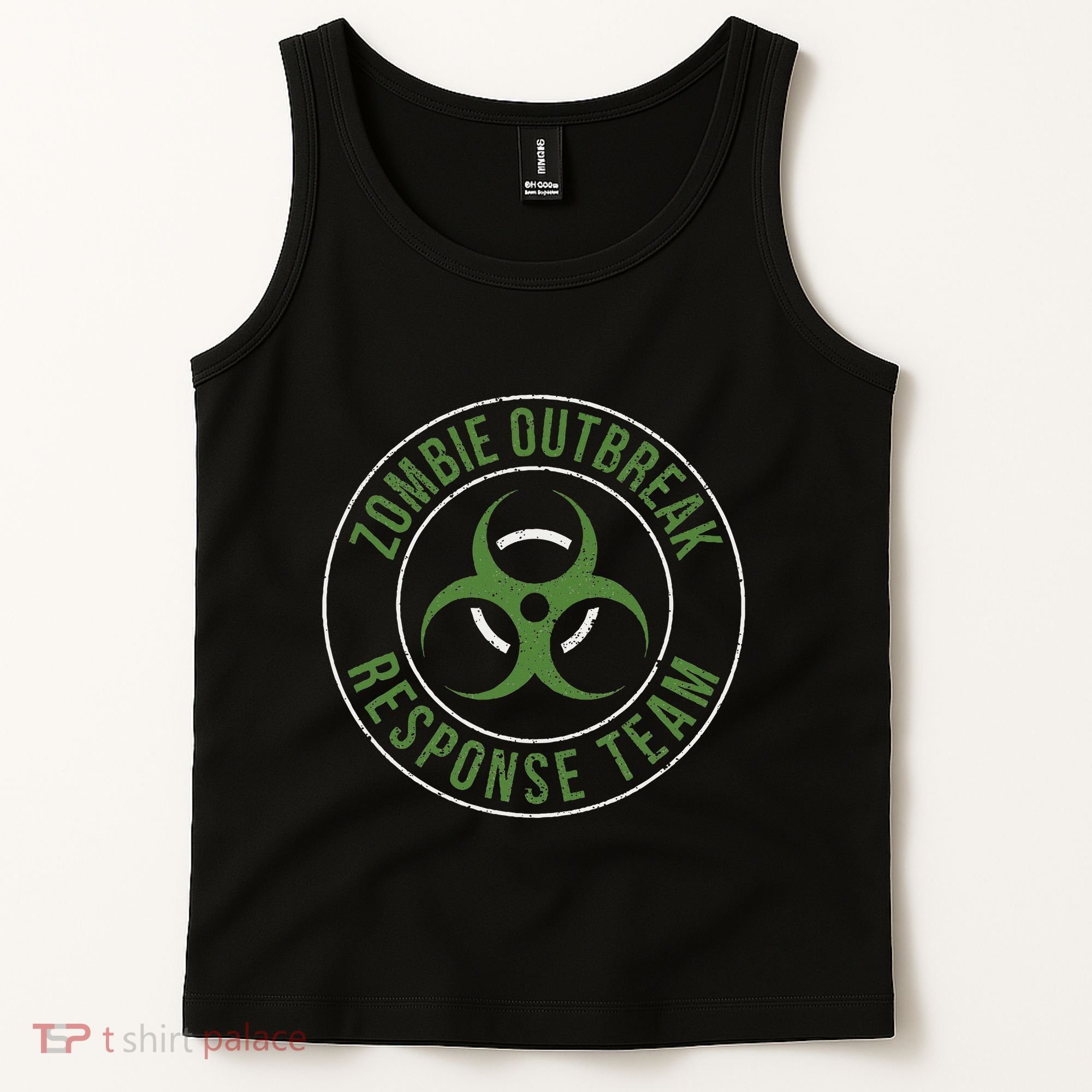 Zombie Outbreak Response Team Halloween Apocalypse Gas Mask Tank Top