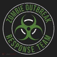 Zombie Outbreak Response Team Halloween Apocalypse Gas Mask Golf Towel thumb 3