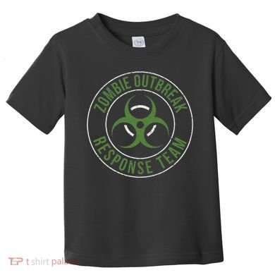 Zombie Outbreak Response Team Halloween Apocalypse Gas Mask Toddler T-Shirt
