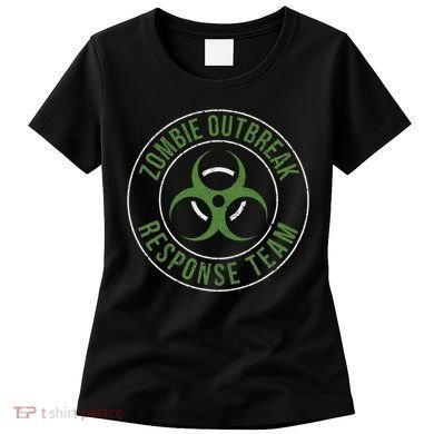 Zombie Outbreak Response Team Halloween Apocalypse Gas Mask Women's T-Shirt