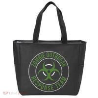 Zombie Outbreak Response Team Halloween Apocalypse Gas Mask Tote Bag thumb 0