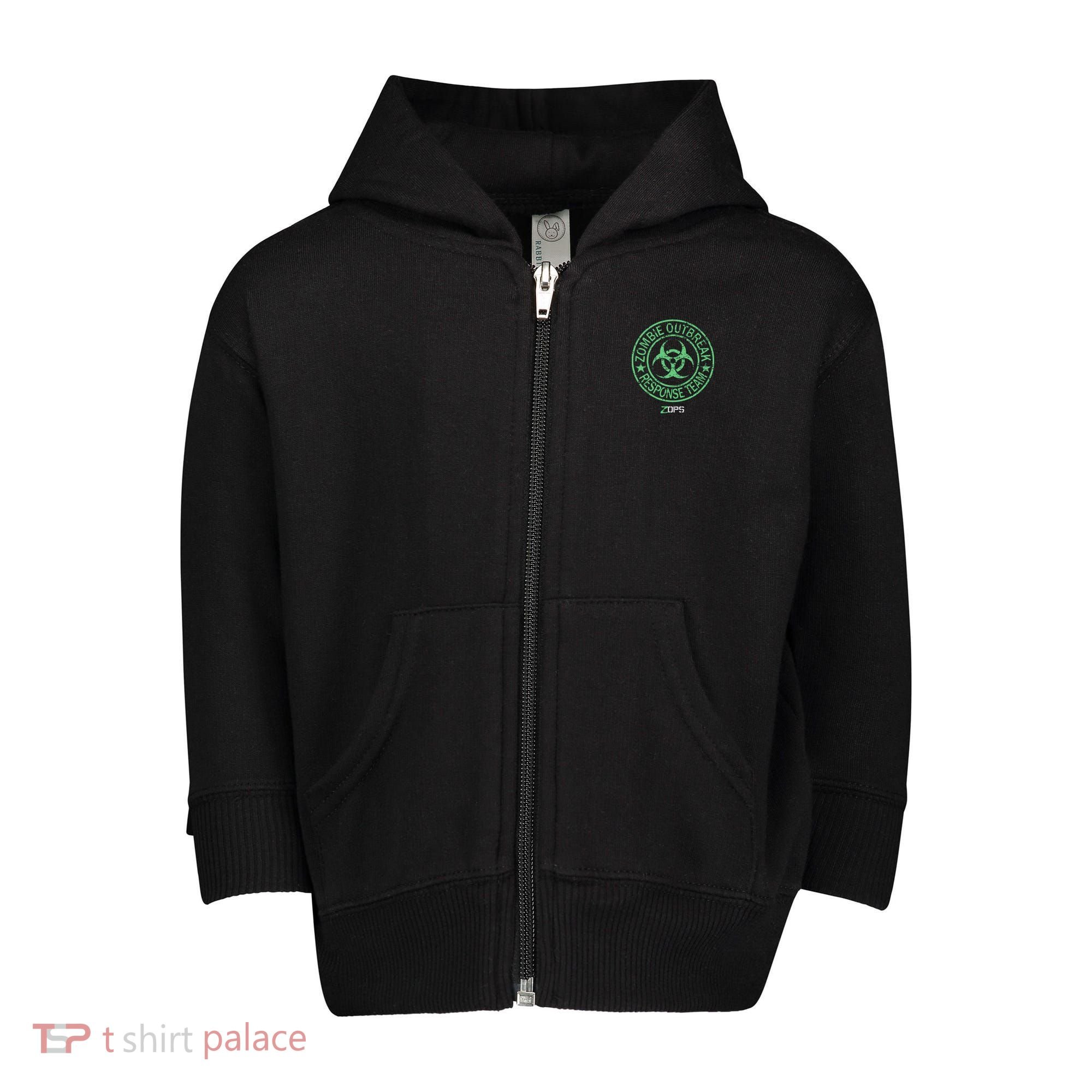 Z Ops Zombie Outbreak Response Team Toddler Zip Fleece Hoodie