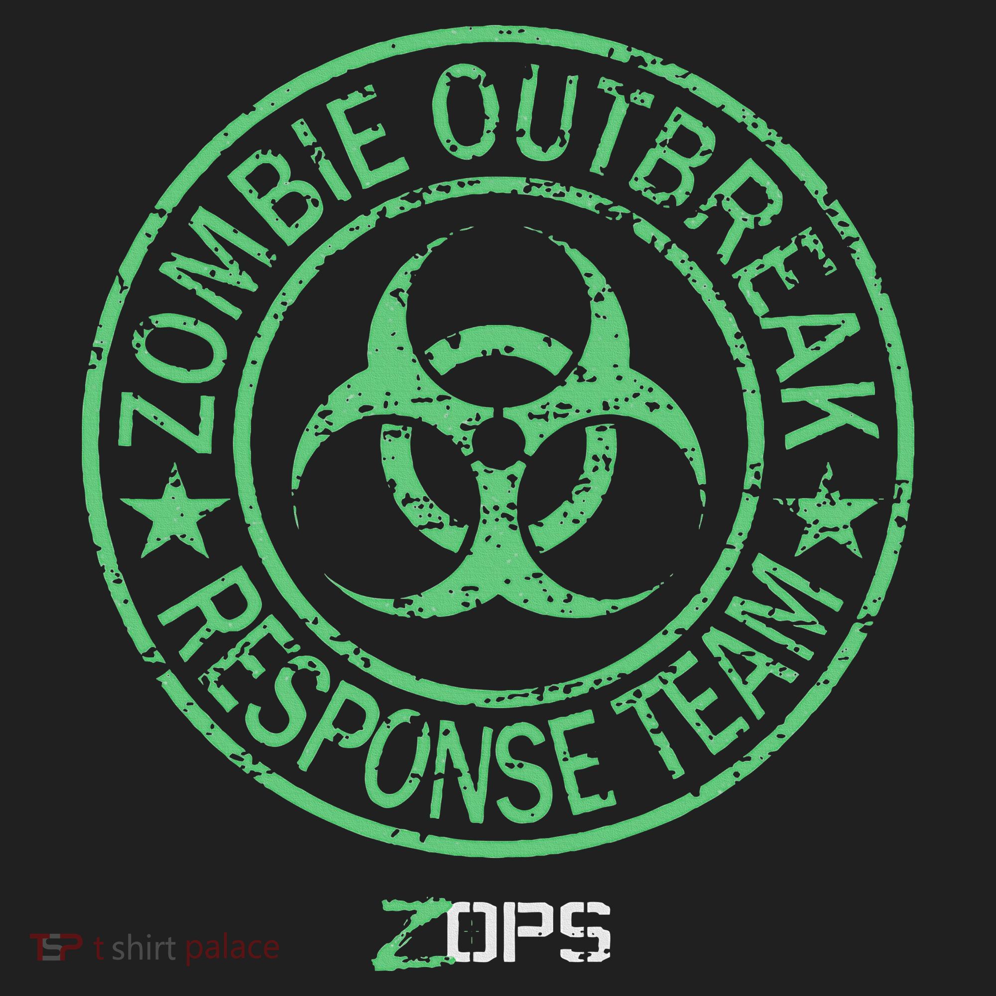 Z Ops Zombie Outbreak Response Team Comfort Colors Heavyweight Long Sleeve T-Shirt