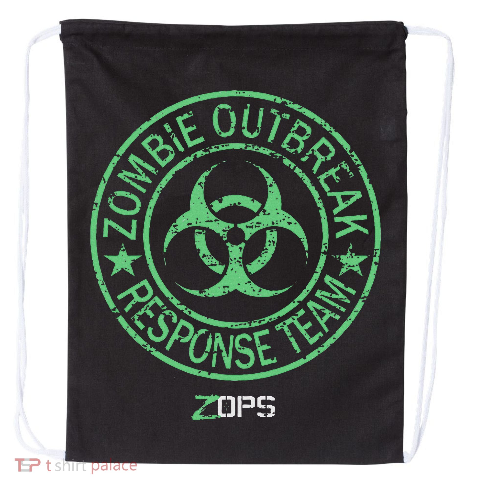 Z Ops Zombie Outbreak Response Team Drawstring Bag
