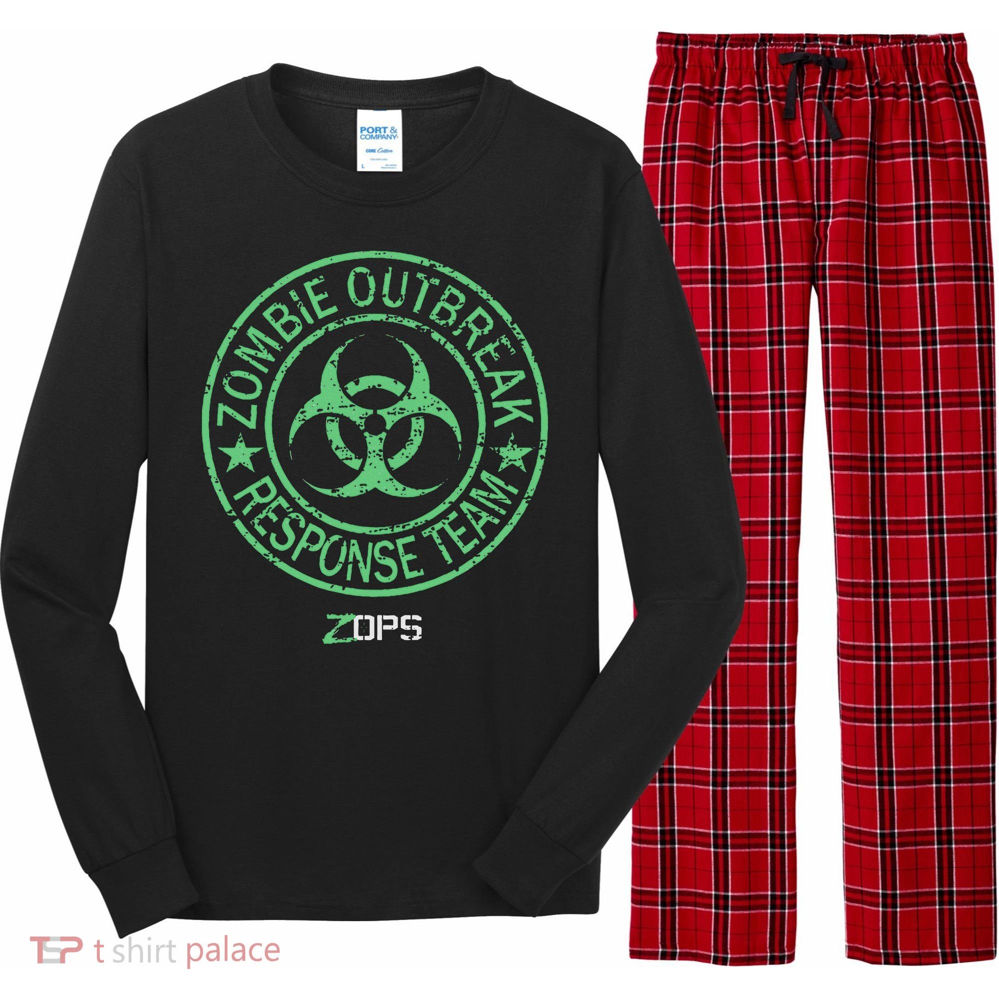 Z Ops Zombie Outbreak Response Team Long Sleeve Pajama Set