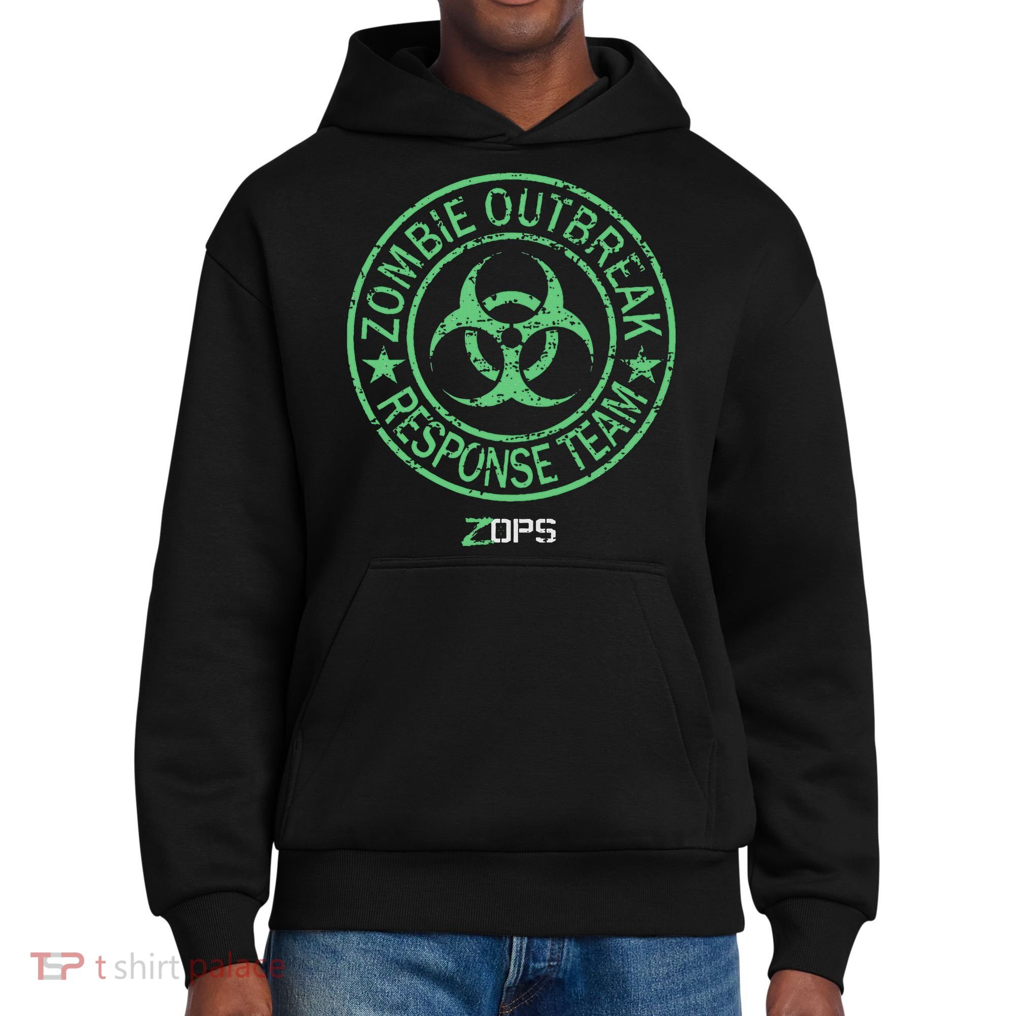 Z Ops Zombie Outbreak Response Team District V.I.T. Heavyweight Hoodie