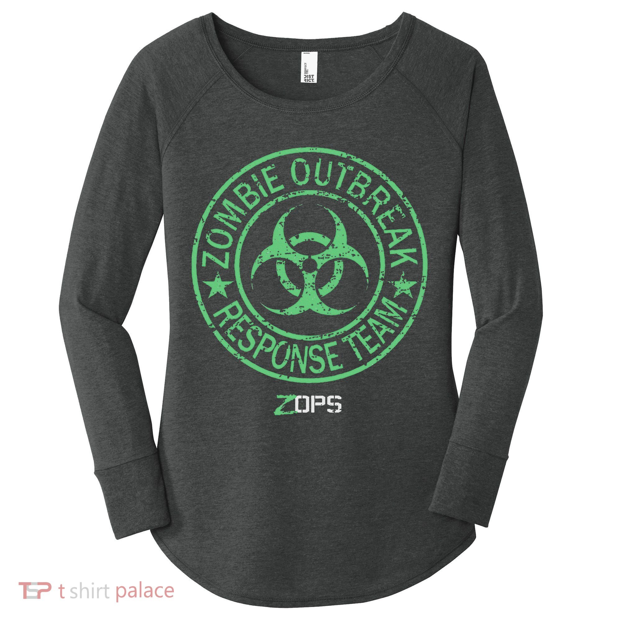Z Ops Zombie Outbreak Response Team Women's Perfect Tri Tunic Long Sleeve Shirt