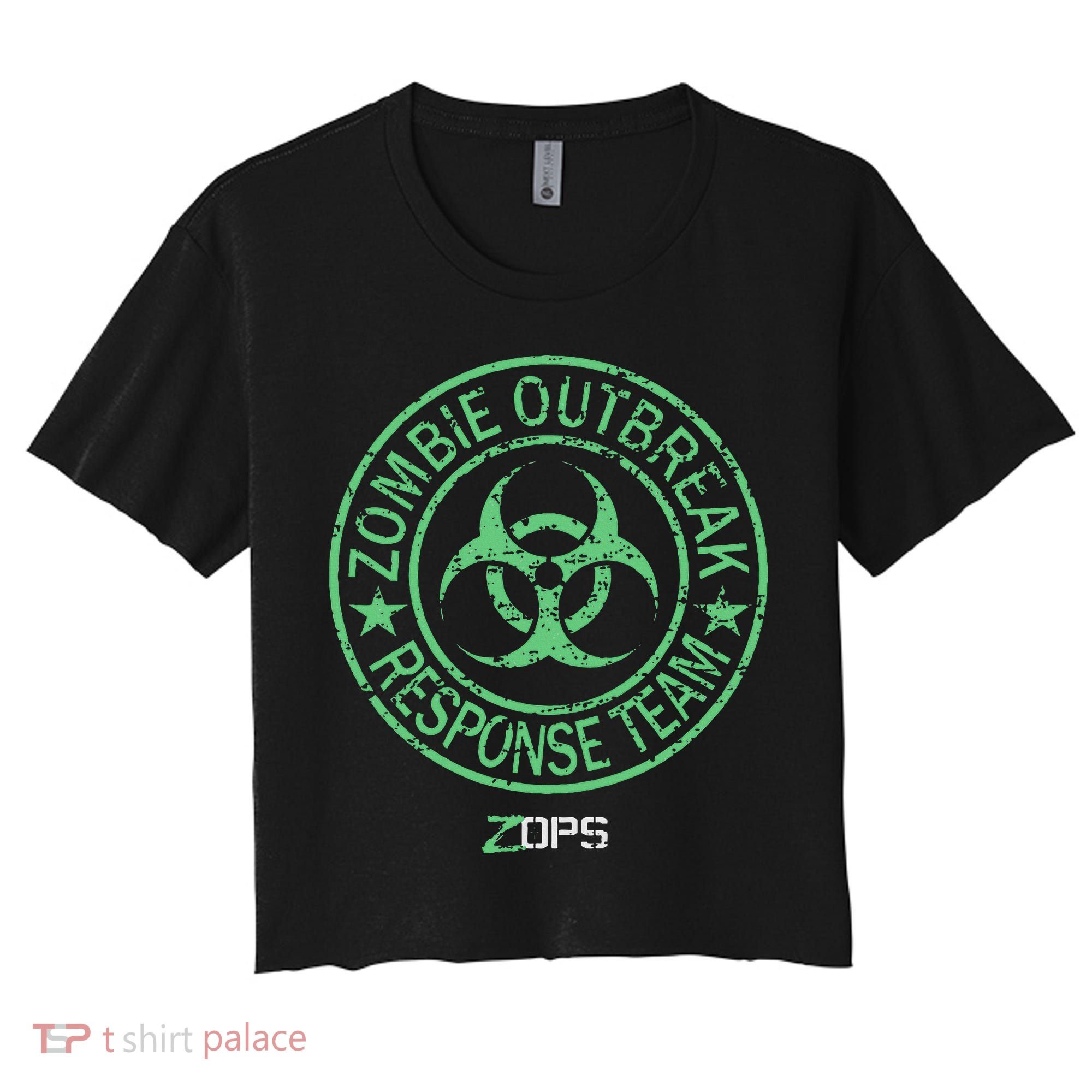 Z Ops Zombie Outbreak Response Team Women's Crop Top Tee
