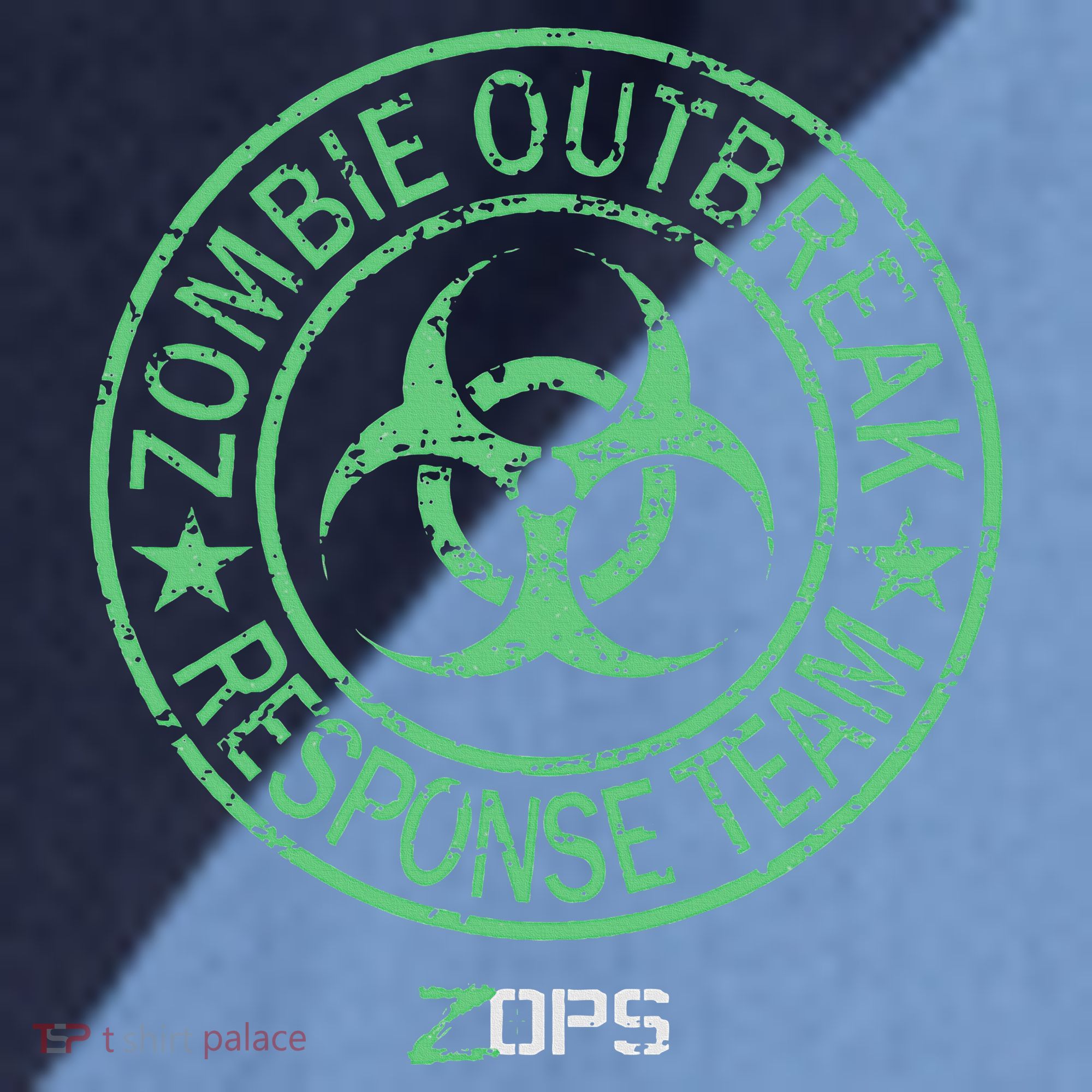 Z Ops Zombie Outbreak Response Team Raglan Baseball Sleeve Shirt