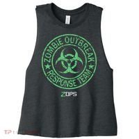 Z Ops Zombie Outbreak Response Team Women's Racerback Cropped Tank thumb 0