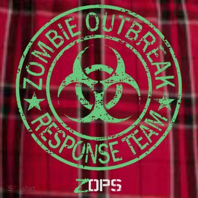 Z Ops Zombie Outbreak Response Team Women's Flannel Plaid Pajama Pants