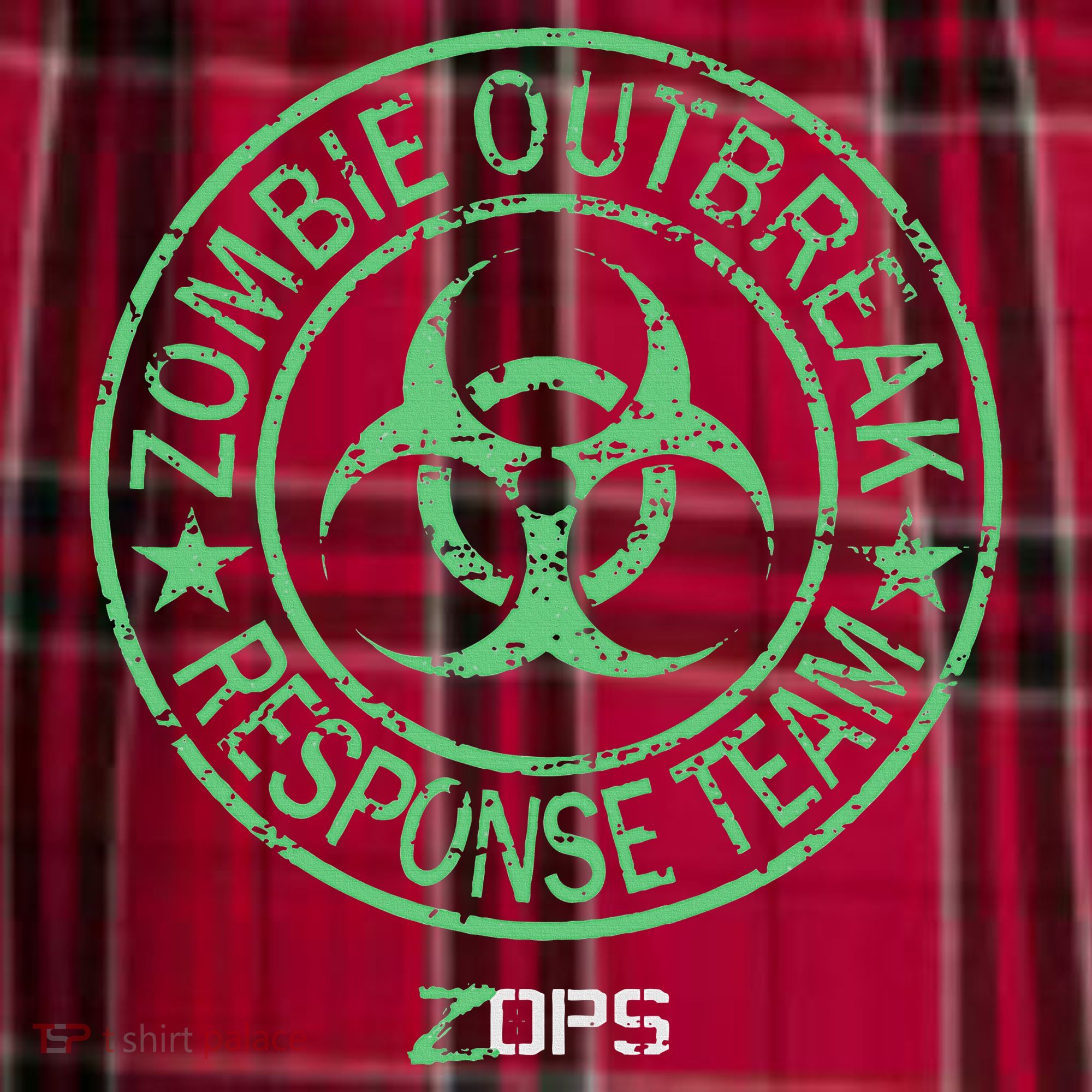 Z Ops Zombie Outbreak Response Team Women's Flannel Plaid Pajama Pants