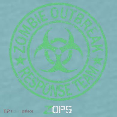 Z Ops Zombie Outbreak Response Team Sueded Cloud Jersey T-Shirt