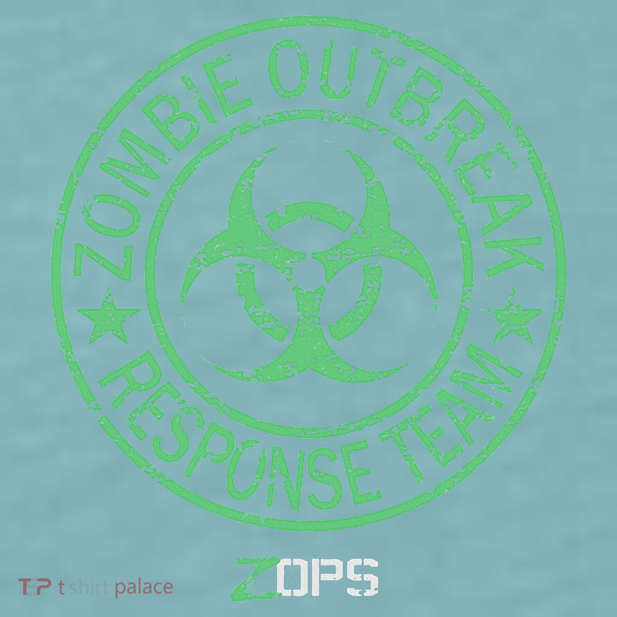 Z Ops Zombie Outbreak Response Team Sueded Cloud Jersey T-Shirt