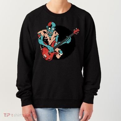 Zombie Playing Bass Women's Sweatshirt