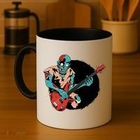 Zombie Playing Bass Coffee Mug thumb 4