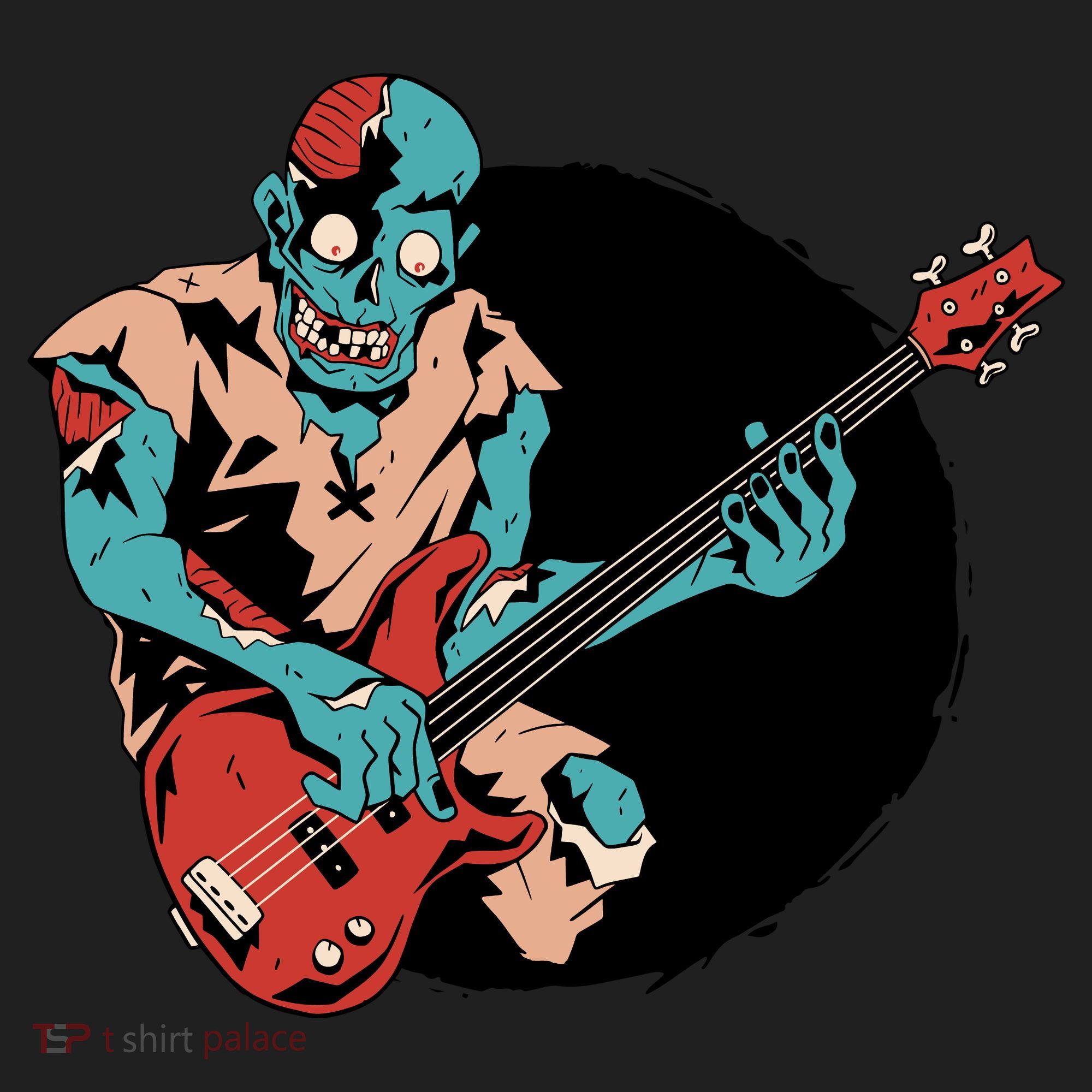 Zombie Playing Bass Beanie