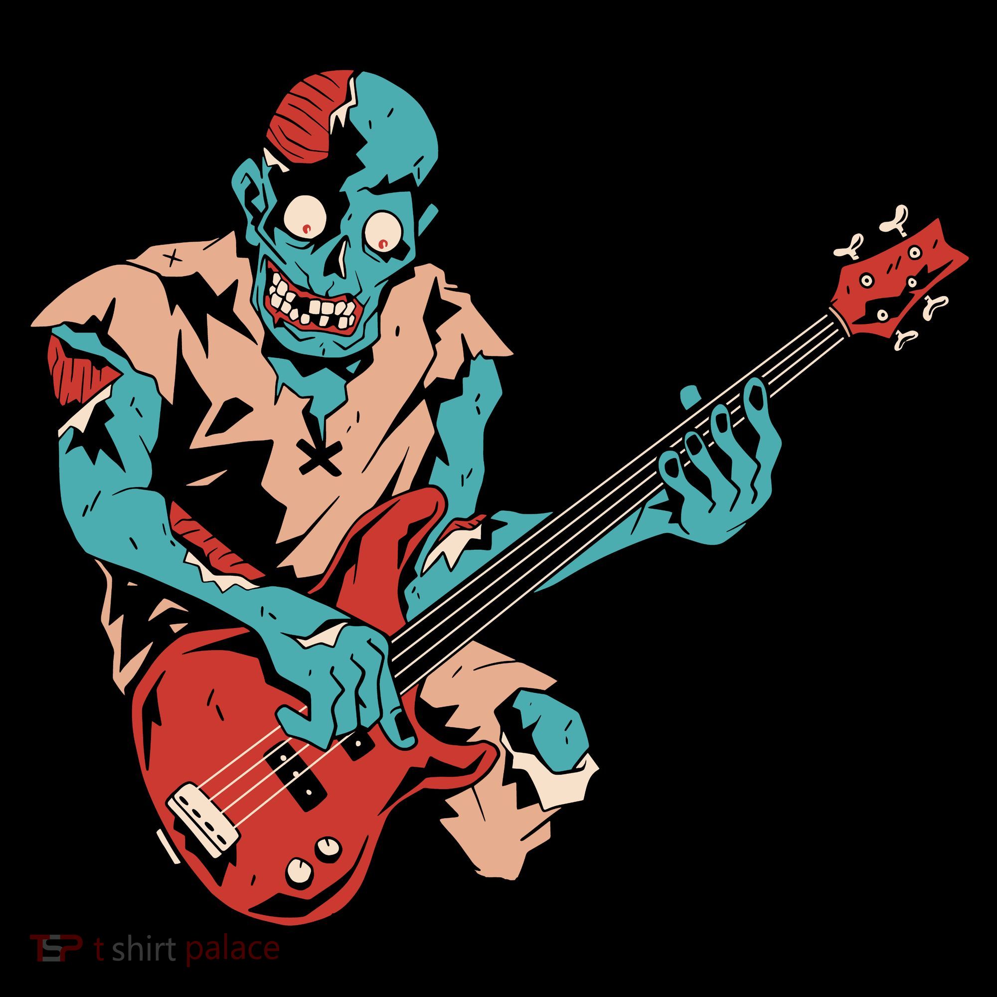 Zombie Playing Bass Toddler Hoodie