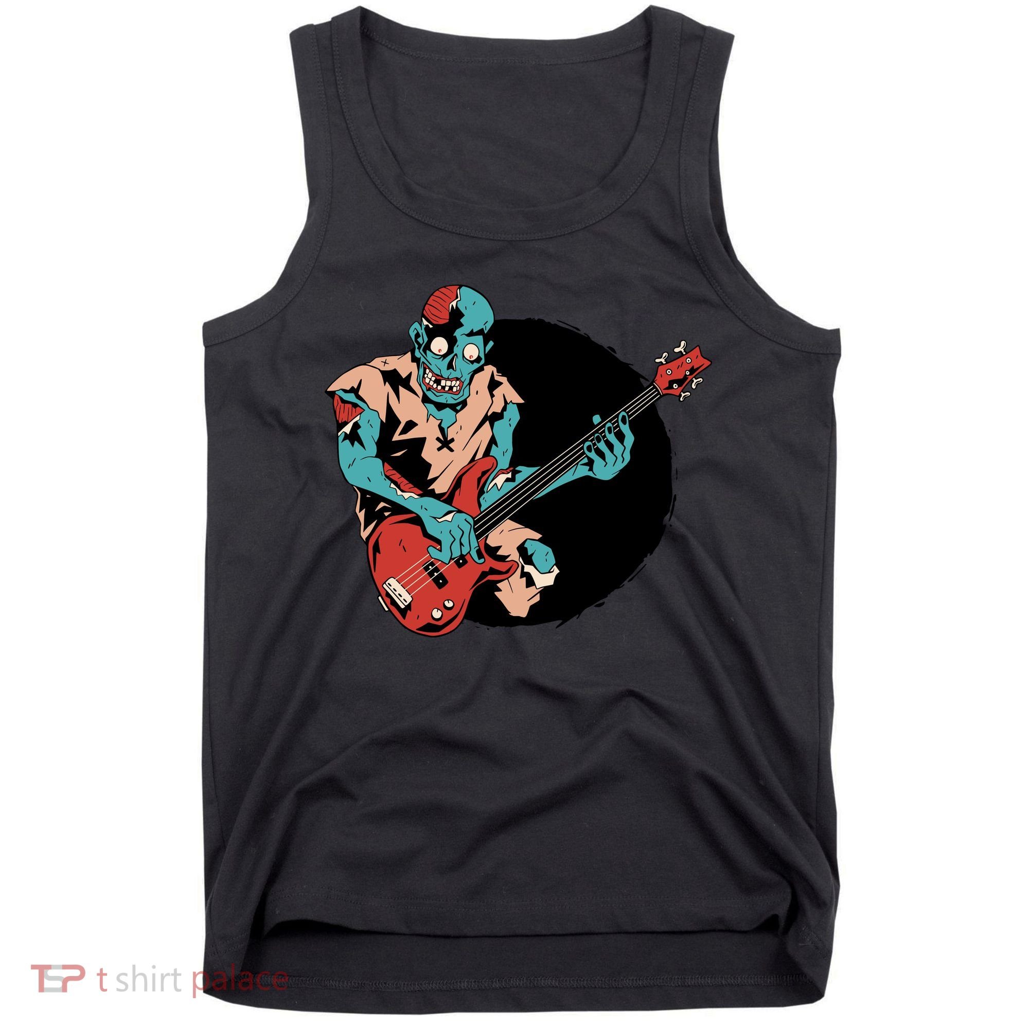 Zombie Playing Bass Tank Top