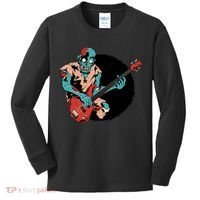 Zombie Playing Bass Kids Long Sleeve Shirt thumb 0