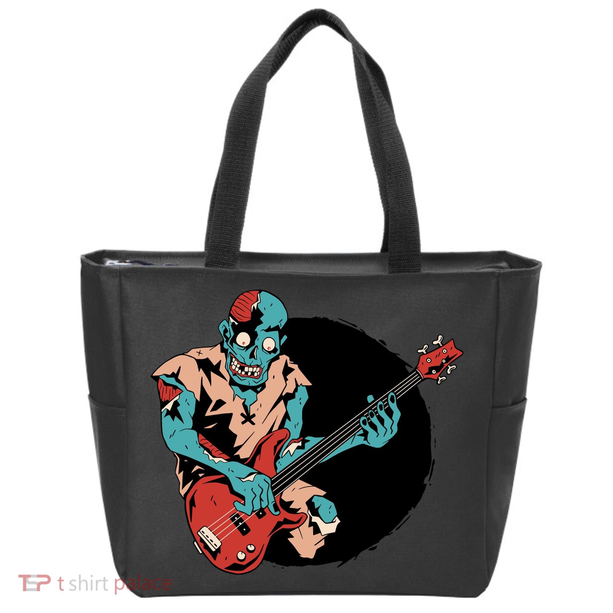 Zombie Playing Bass Tote Bag