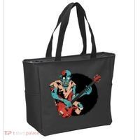 Zombie Playing Bass Tote Bag thumb 2