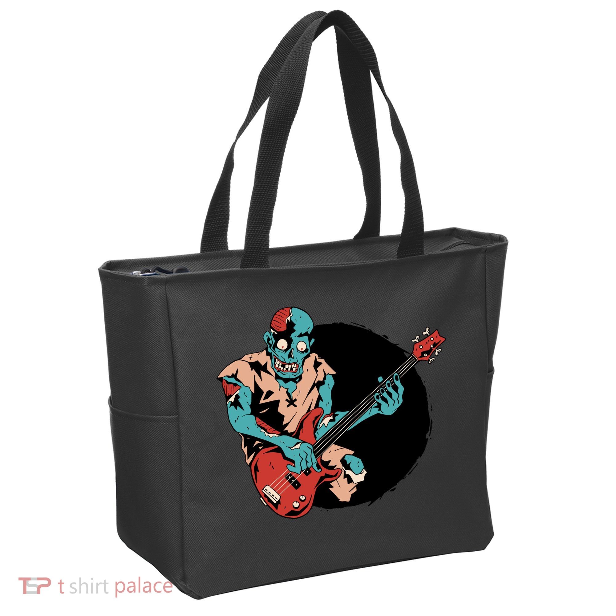 Zombie Playing Bass Tote Bag