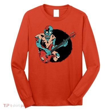 Zombie Playing Bass Long Sleeve Shirt