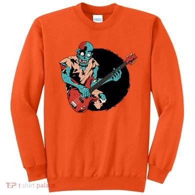 Zombie Playing Bass Sweatshirt