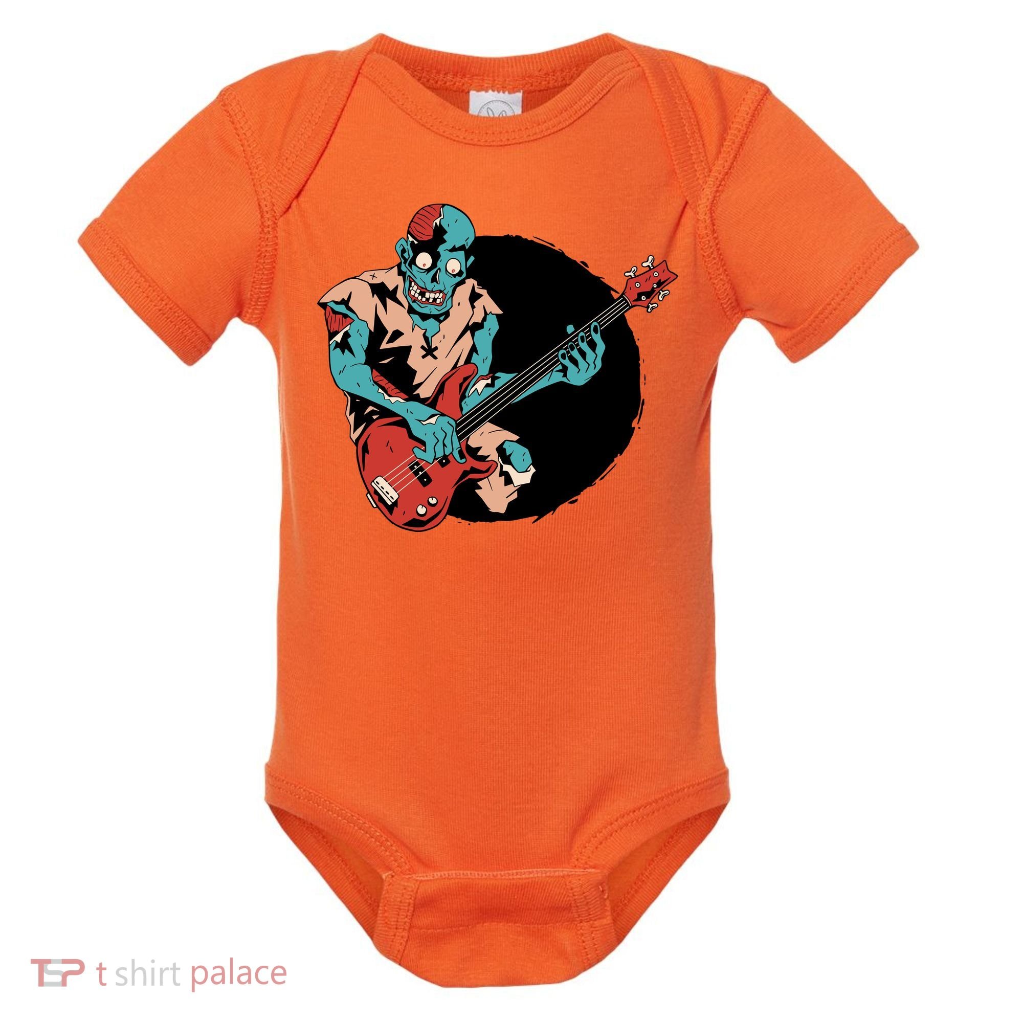 Zombie Playing Bass Baby Bodysuit