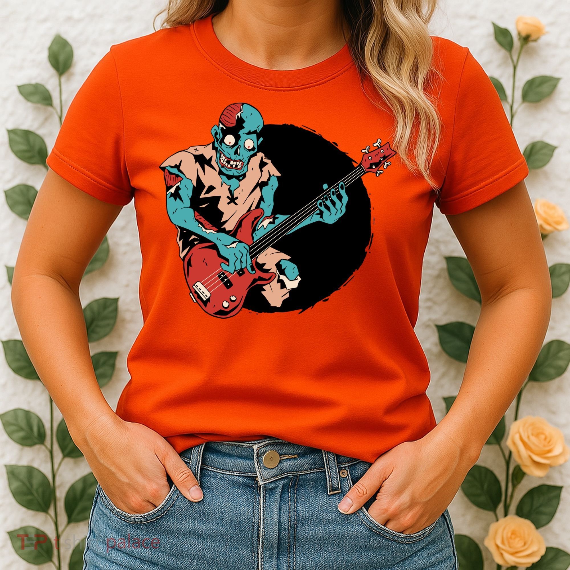 Zombie Playing Bass Women's T-Shirt