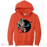 Zombie Playing Bass Kids Hoodie thumb 0