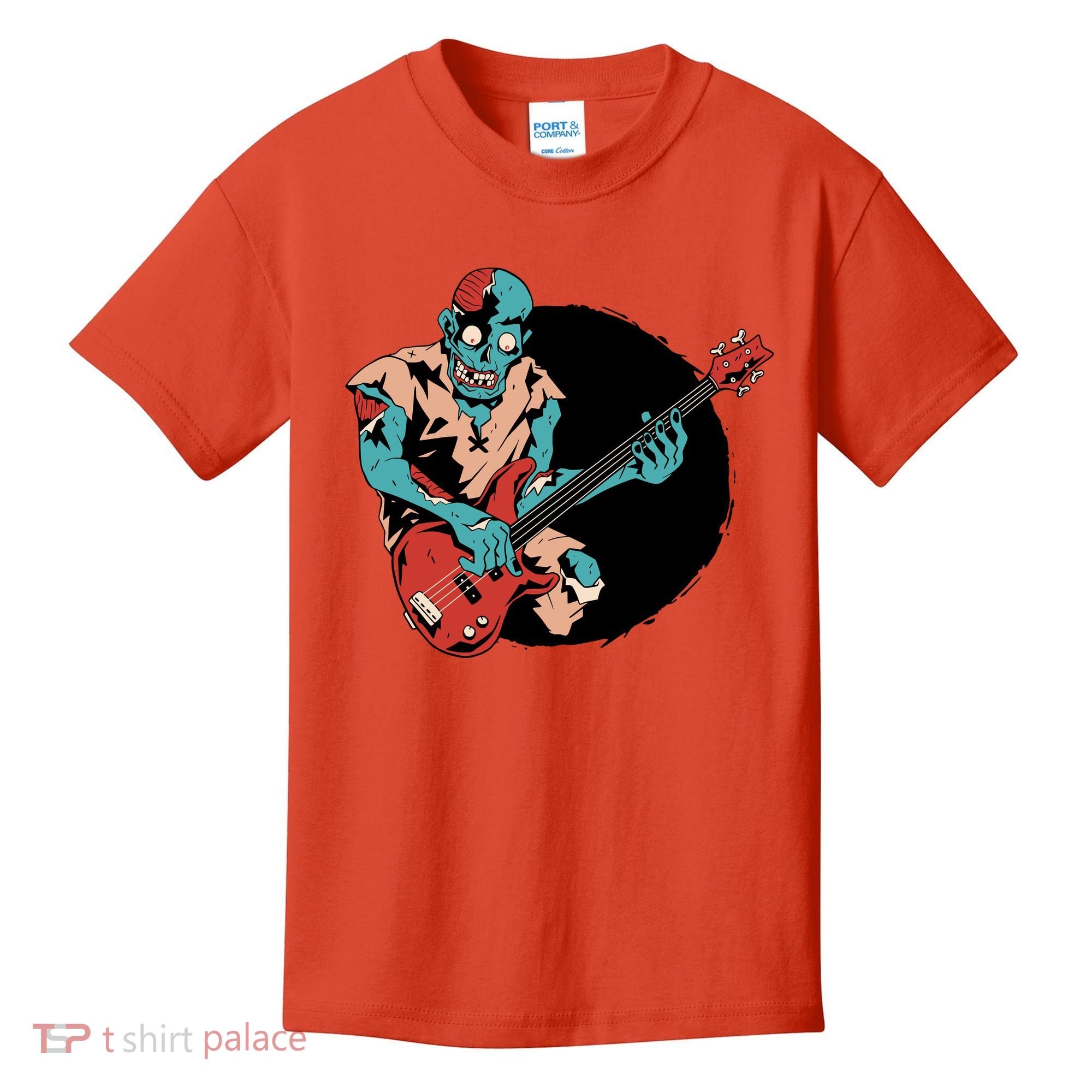 Zombie Playing Bass Kids T-Shirt