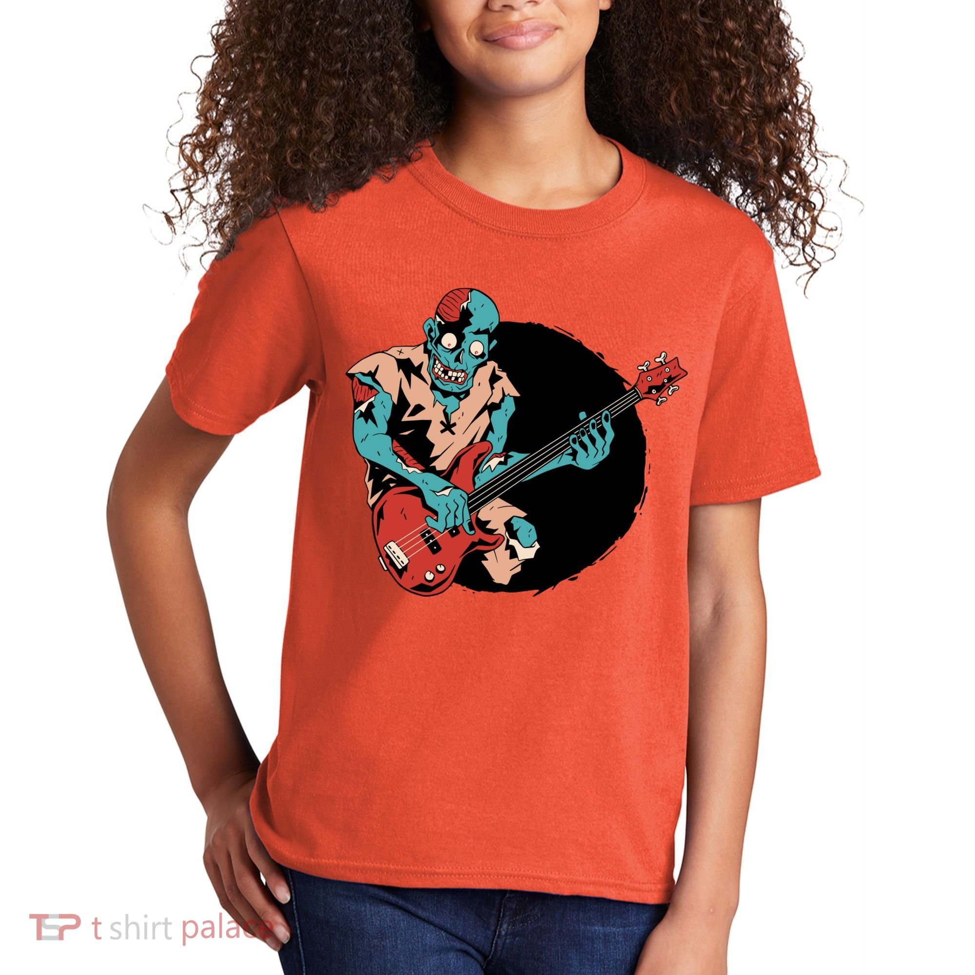Zombie Playing Bass Kids T-Shirt