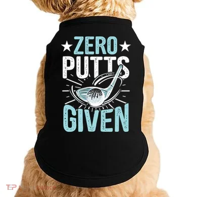 Zero Putts Given Funny Golfing Golf Doggie Tank