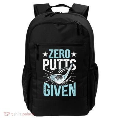 Zero Putts Given Funny Golfing Golf Backpack