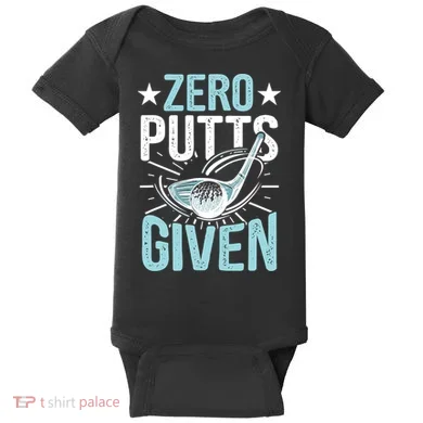 Zero Putts Given Funny Golfing Golf Baby Bodysuit