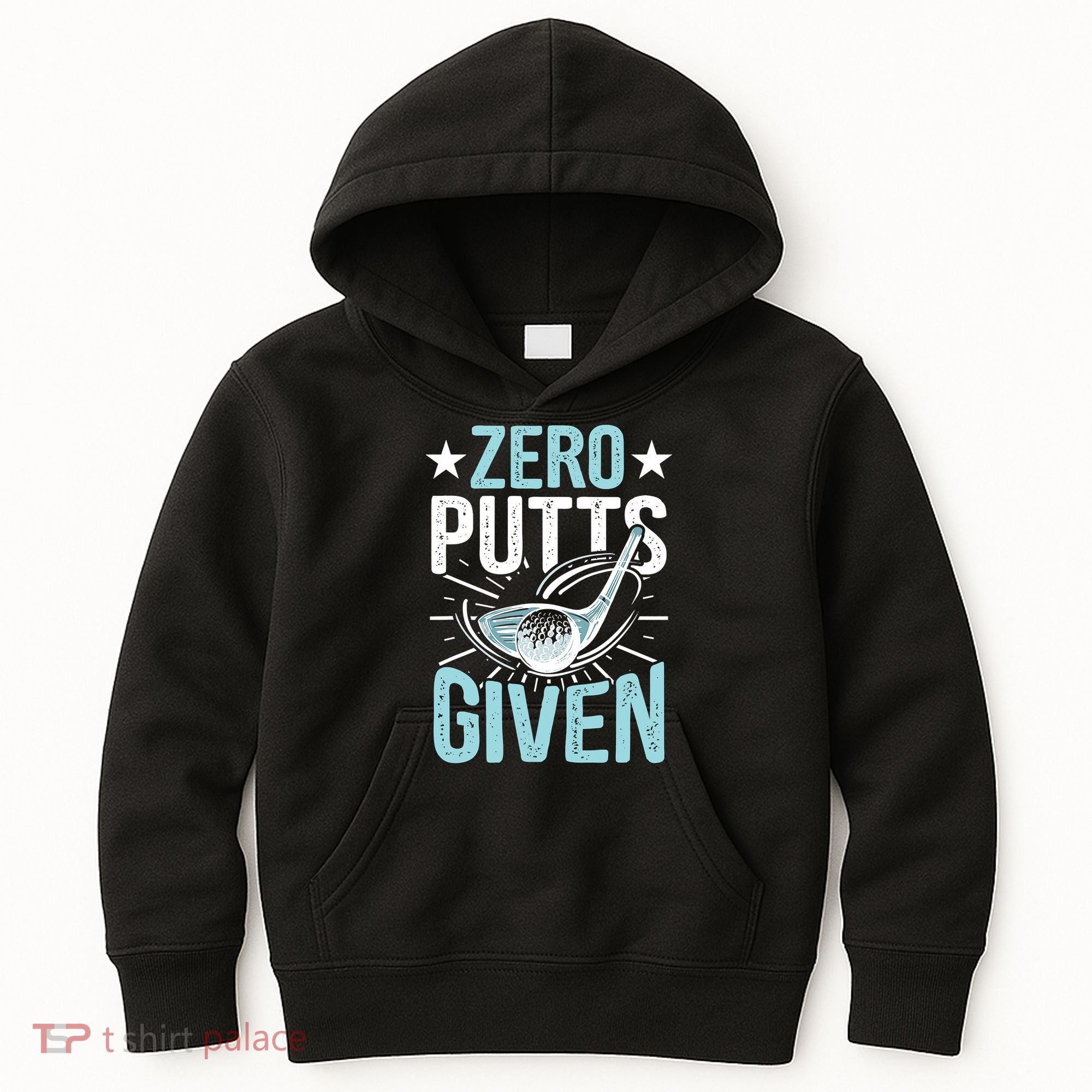 Zero Putts Given Funny Golfing Golf Kids Hoodie