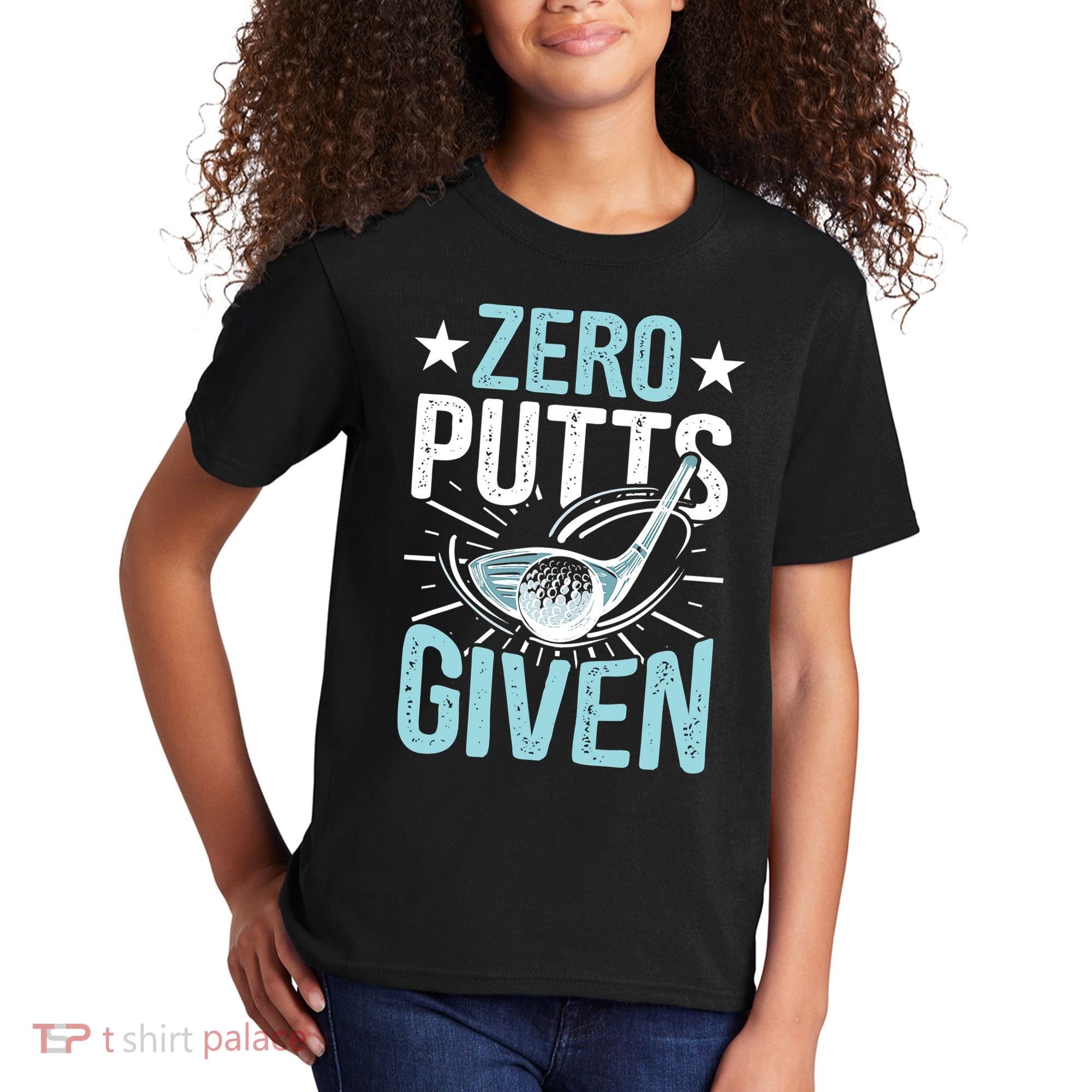 Zero Putts Given Funny Golfing Golf Kids T-Shirt