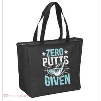 Zero Putts Given Funny Golfing Golf Tote Bag thumb 2
