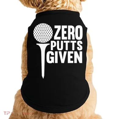 Zero Putts Given Funny Golf Lover Doggie Tank